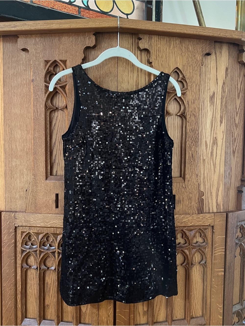 Free People Black Sequin Tank Dress